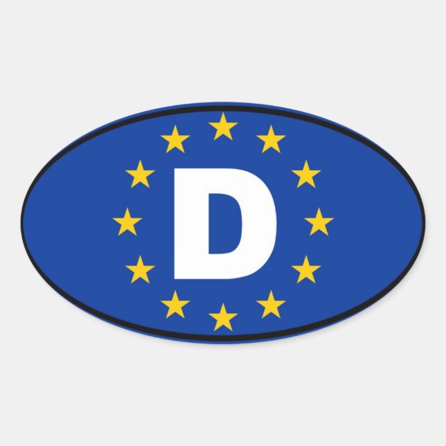 Deutschland - Deutschland - Europa Ovaler Aufkleber (Vorderseite)