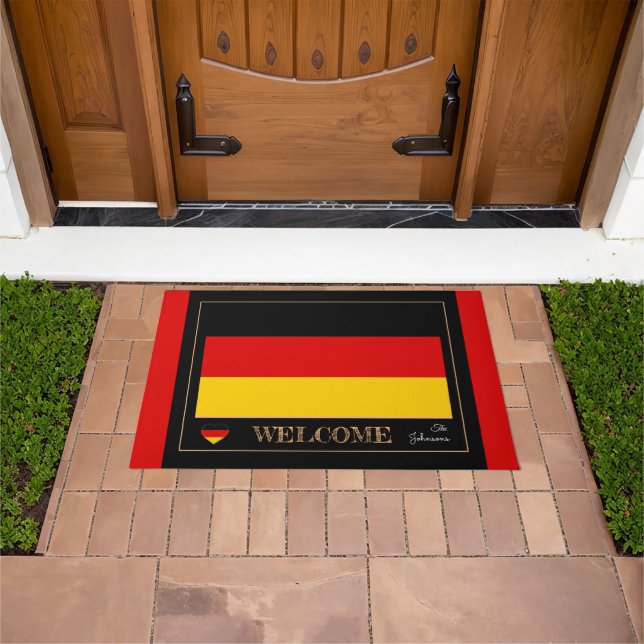 Deutschland & Deutschland Flag Hausmatten/Sport Wi Fußmatte (Außenbereich)