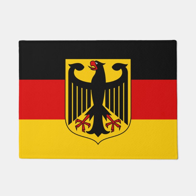 Deutschland & Deutschland Flag Hausmatten/Sportfan Fußmatte (Vorderseite)