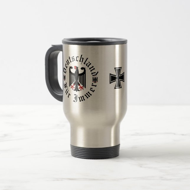 Deutschland/Deutschland Forever/Schwarzer Adler/Ei Reisebecher (Vorderseite Links)