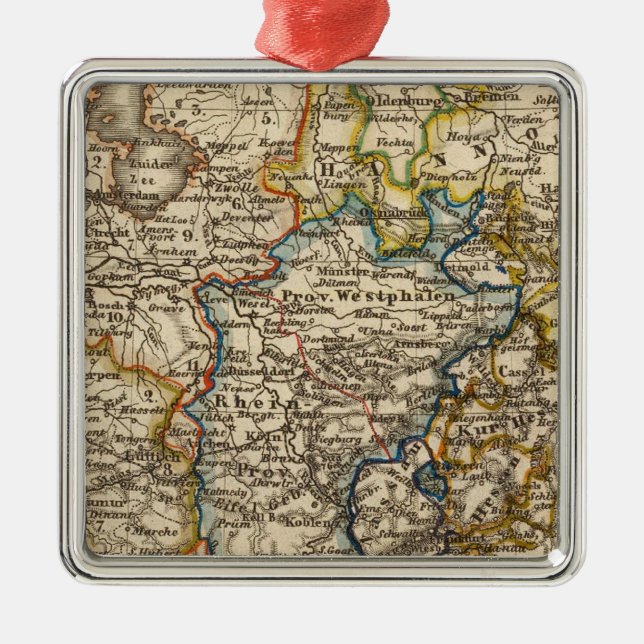 Deutschland, die Niederlande und Belgien Silbernes Ornament (Vorne)