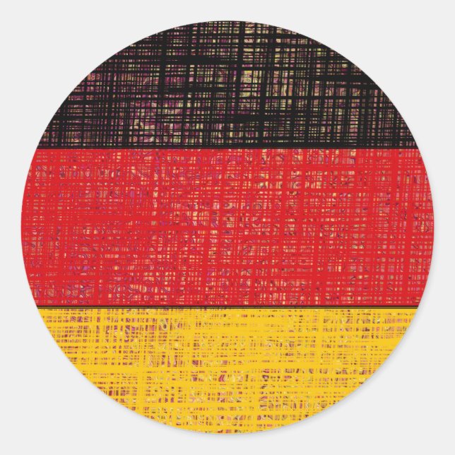 DEUTSCHLAND FLAG-Aufkleber Runder Aufkleber (Vorderseite)