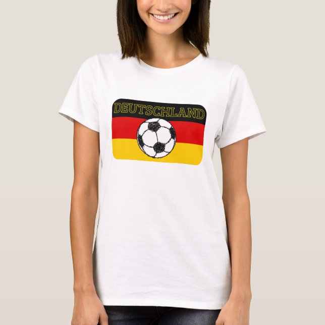 DEUTSCHLAND FLAG | FUSSBALL T-Shirt (Vorderseite)