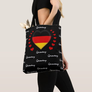 Deutschland Flag & Heart German Flag Mode /sport Tasche