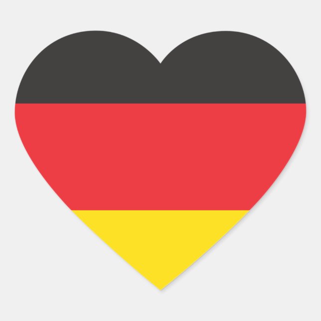 DEUTSCHLAND FLAG Herz-Aufkleber (Vorderseite)