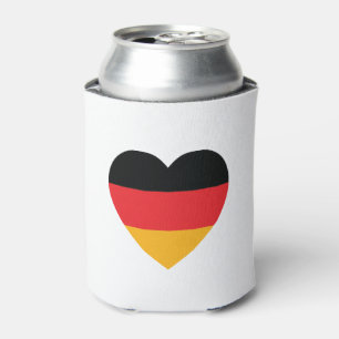 Deutschland Flag Herz kann kühlen Dosenkühler