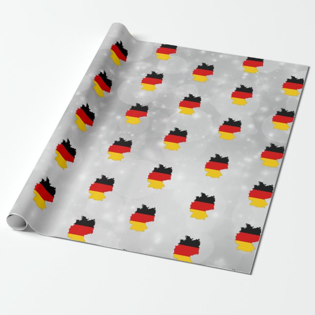 Deutschland Flag Karte Geschenkpapier (Ungerollt)