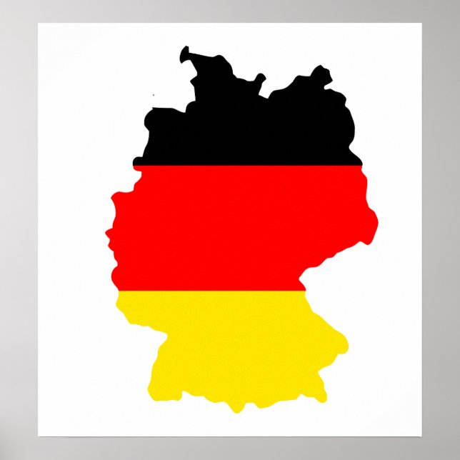 Deutschland - Flag-Karte Poster (Vorne)