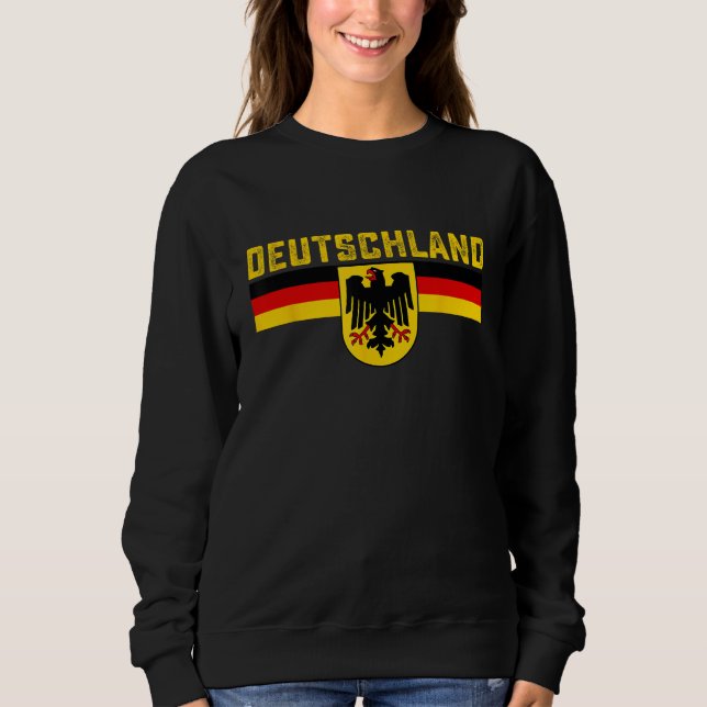 Deutschland Flagge Adler Deutsche Männer Sweatshirt (Vorderseite)