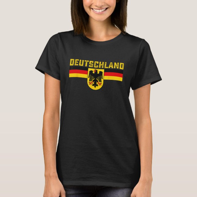 Deutschland Flagge Adler Deutsche Männer T-Shirt (Vorderseite)