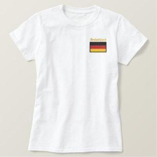 Deutschland-Flagge Besticktes T-Shirt