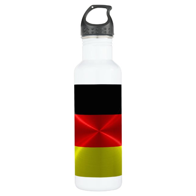 Deutschland-Flagge Edelstahlflasche (Vorderseite)
