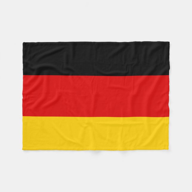 Deutschland-Flagge Fleecedecke (Vorderseite (Horizontal))