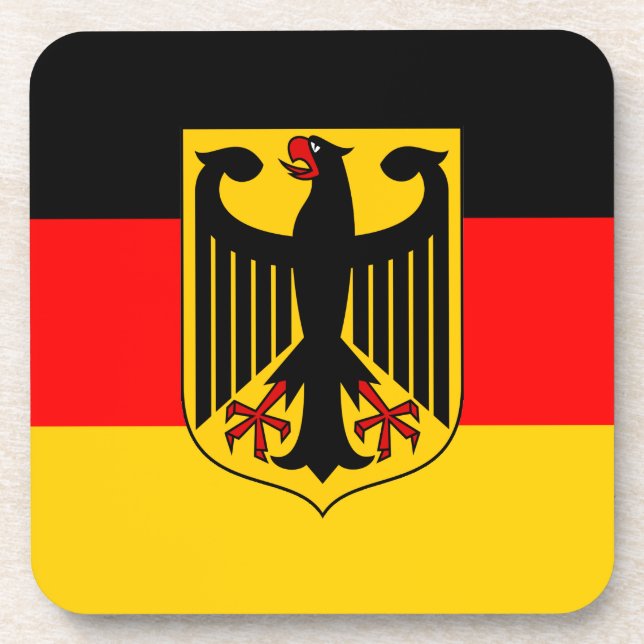 Deutschland-Flagge Getränkeuntersetzer (Vorderseite)