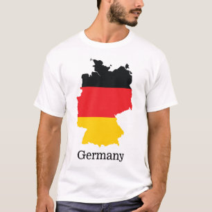 Deutschland-Flagge in der Karte Souvenir-Design T-Shirt