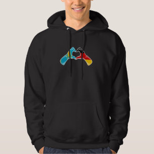 Deutschland-Flagge Kasachstans - Kasachisches Herz Hoodie