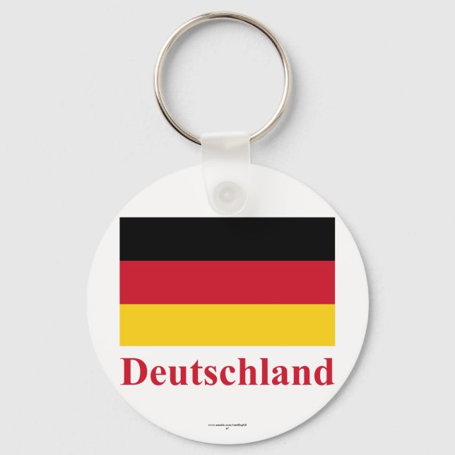 Deutschland - Flagge mit dem Namen Schlüsselanhänger (Vorderseite)