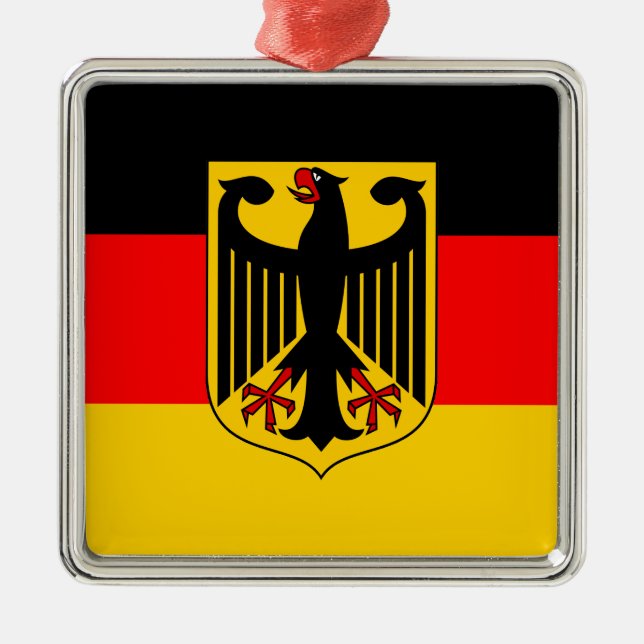 Deutschland-Flagge Ornament Aus Metall (Vorne)