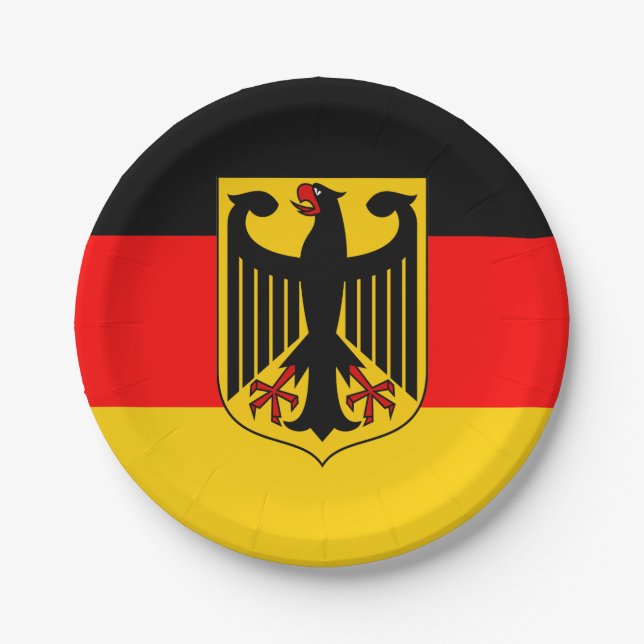 Deutschland-Flagge Pappteller (Vorderseite)