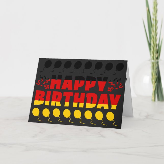 Deutschland Flagge Patriotic Geburtstag Karte (Vorderseite)