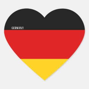 Deutschland Flagge Patriotisch Herz-Aufkleber