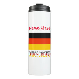 Deutschland Flagge Personalisiert Thermosbecher
