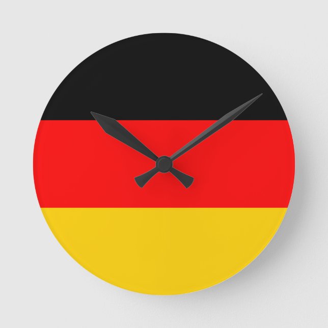 Deutschland-Flagge Runde Wanduhr (Vorderseite)