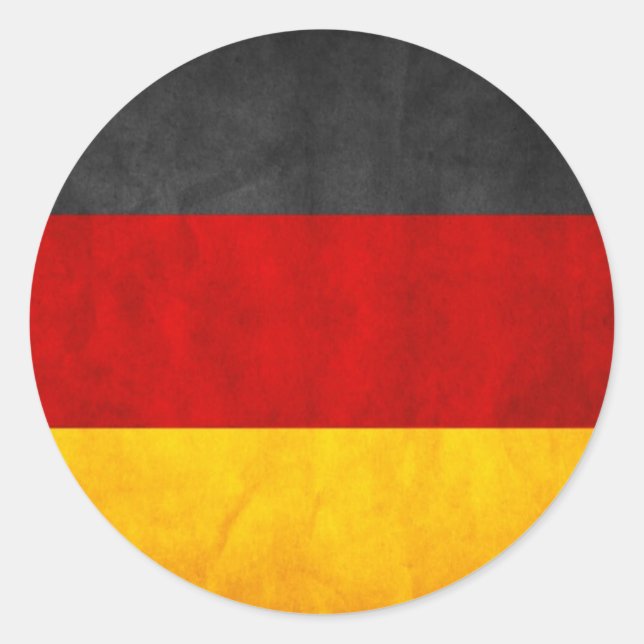 Deutschland-Flagge Runder Aufkleber (Vorderseite)