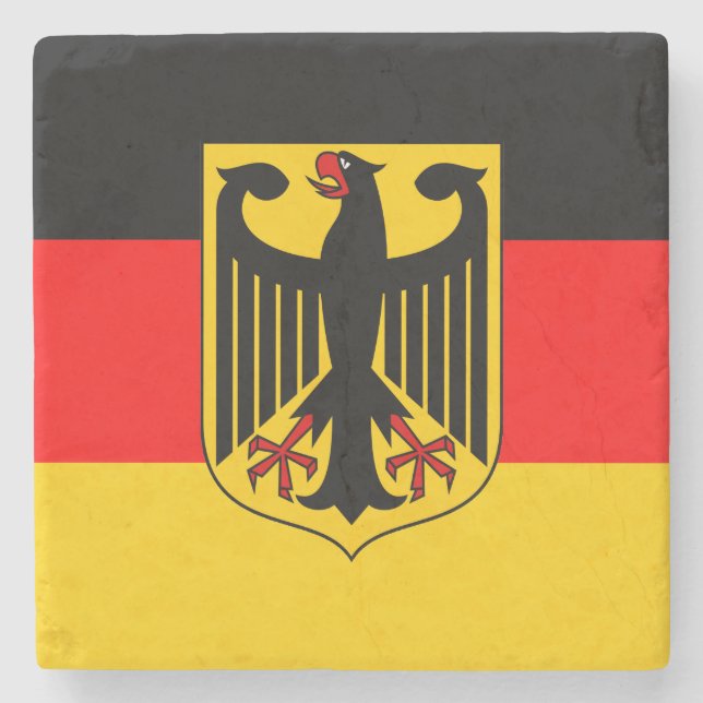 Deutschland-Flagge Steinuntersetzer (Vorderseite)