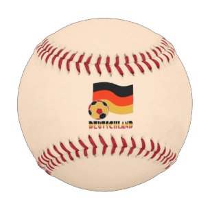 Deutschland Flagge und Fußball-Ball graue Grenze Baseball
