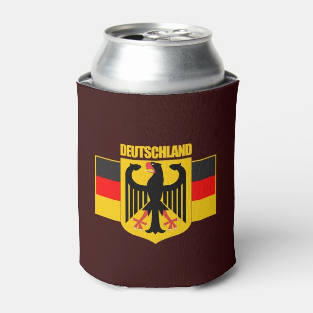 Deutschland - Flagge und Wappen Dosenkühler (Kanne Vorderseite)