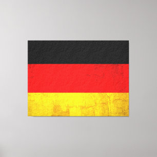 Deutschland - Flagge Vintag 2 Leinwanddruck