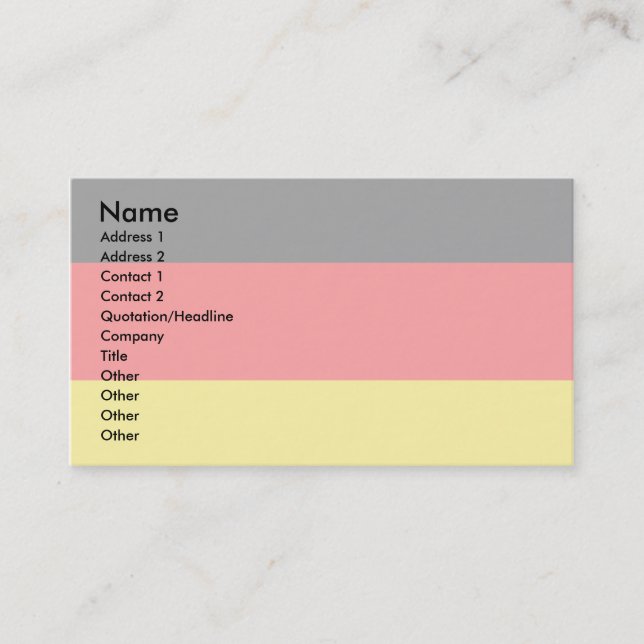 Deutschland-Flagge Visitenkarte (Vorderseite)