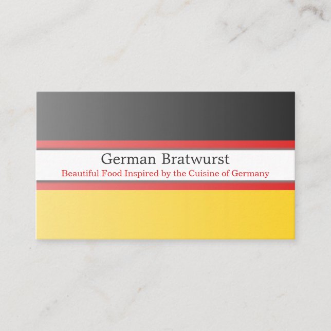 Deutschland-Flagge, vollständig anpassbare Visiten Visitenkarte (Vorderseite)