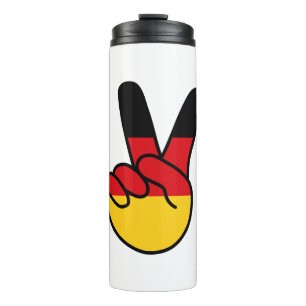 Deutschland Flagge / Zeichen Thermosbecher