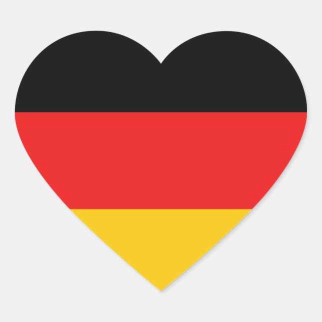Deutschland-Flaggen-Herz-Aufkleber Herz-Aufkleber (Vorderseite)