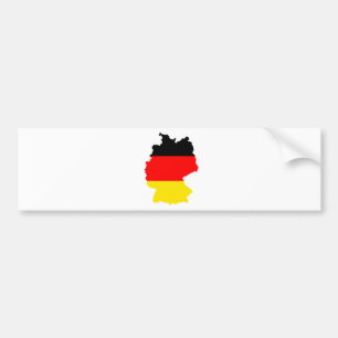 Deutschland-Flaggen-Karte Größengleich Autoaufkleber