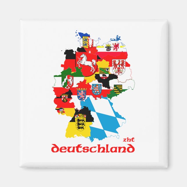 Deutschland Flaggen Magnet (Vorne)