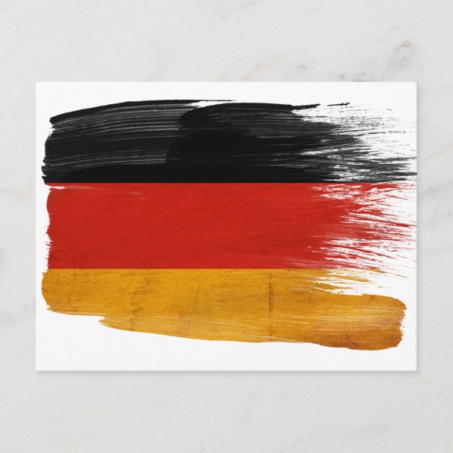 Deutschland Flaggen-Postkarten Postkarte (Vorderseite)