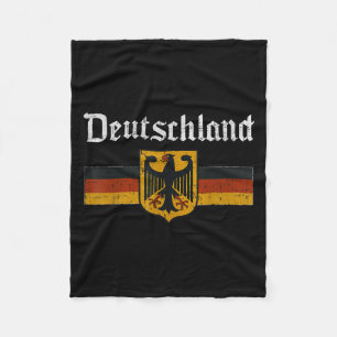 Deutschland Flaggenadler Vintages deutsches Kultur Fleecedecke