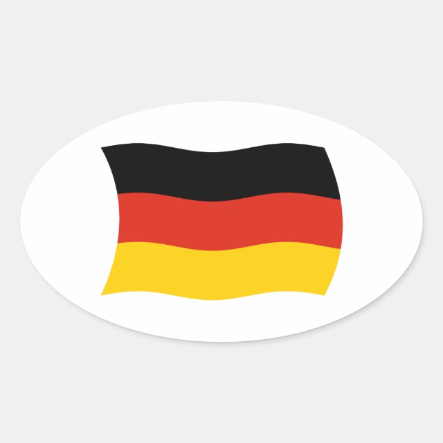 Deutschland Flaggenaufkleber Ovaler Aufkleber (Vorderseite)