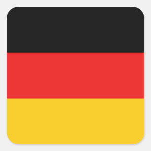 Deutschland Flaggenaufkleber Quadratischer Aufkleber