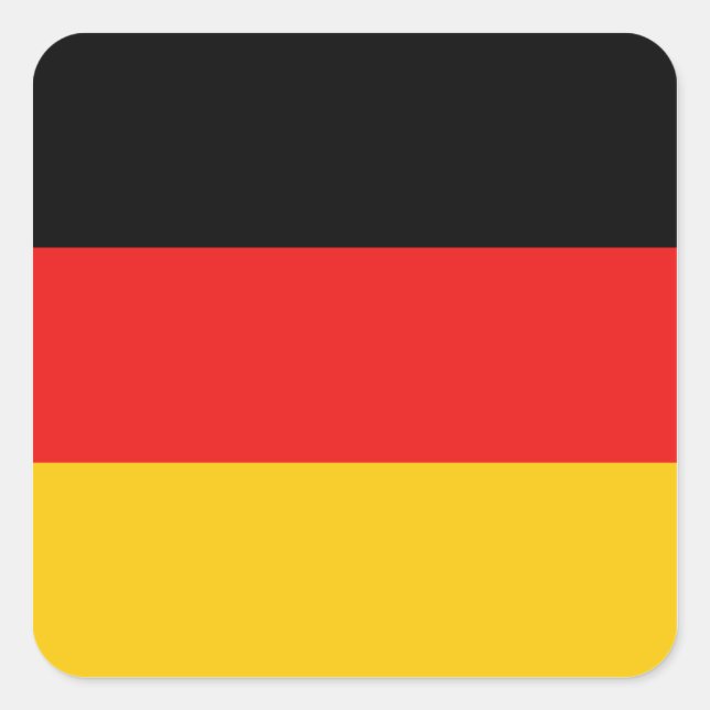Deutschland Flaggenaufkleber Quadratischer Aufkleber (Vorderseite)