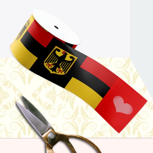 Deutschland: Flaggenband, Adler, Herz, Deutschland Ripsband (Von Creator hochgeladen)