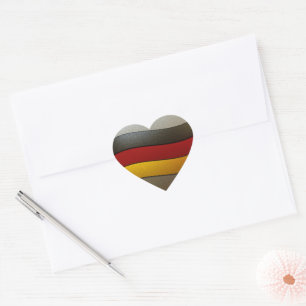 Deutschland - Flaggenfarben-Chrome von Shirley Tay Herz-Aufkleber