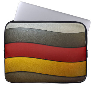 Deutschland - Flaggenfarben-Chrome von Shirley Tay Laptopschutzhülle