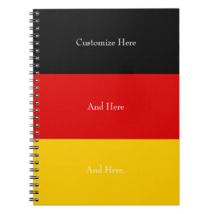Deutschland Flaggenfarben Schwarzes Gold Personali Notizblock