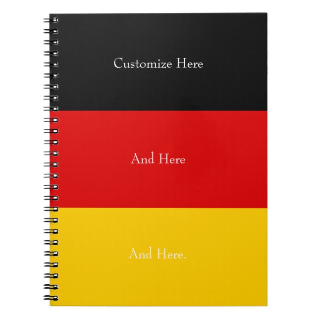 Deutschland Flaggenfarben Schwarzes Gold Personali Notizblock (Vorderseite)