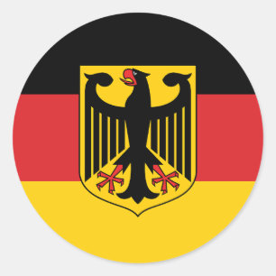 Deutschland Flaggenklassiker-Rundkleber Runder Aufkleber