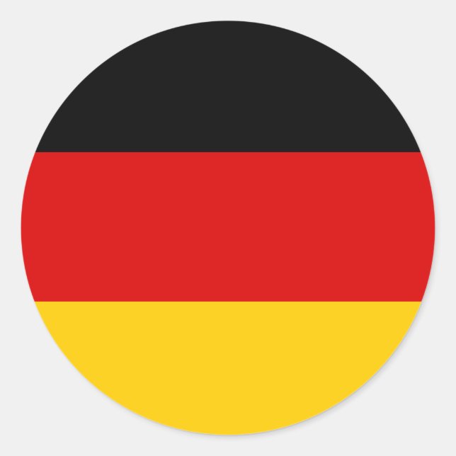 Deutschland - Flaggenqualität Runder Aufkleber (Vorderseite)